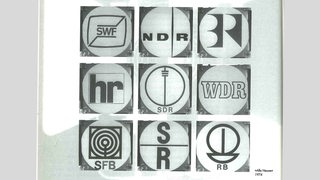 Seite aus "Nachbar Fernsehen - Fernsehnachbar" mit Senderlogos der ARD aus dem Jahre 1974